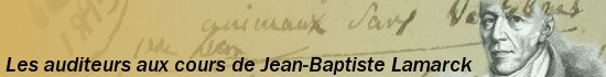 Les auditeurs aux cours de Jean-Baptiste Lamarck